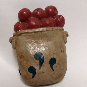 Vintage Basket Of Apples Refrigerator Magnet